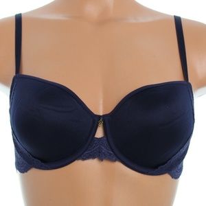 ThirdLove 24/7 Lace T-shirt Bra 34 A1/2 Navy Blue